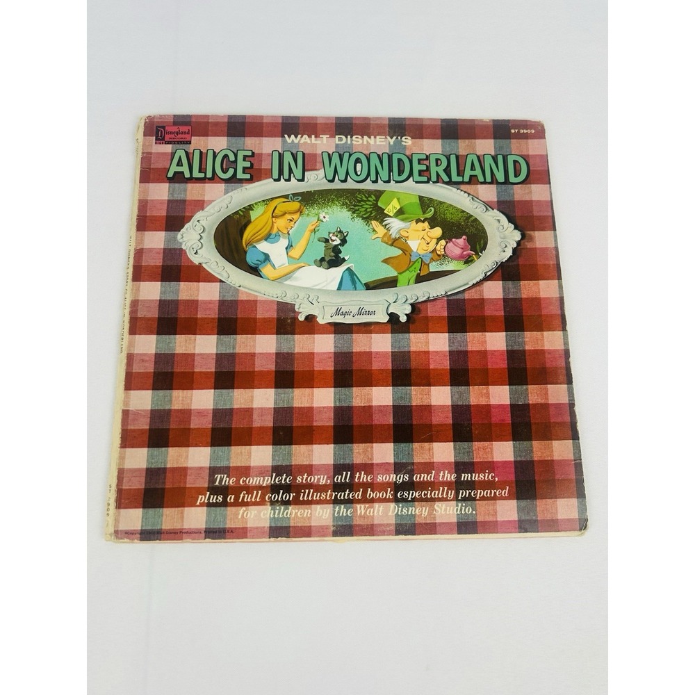 Walt Disney's Alice in Wonderland Book & Record ST3909 1969